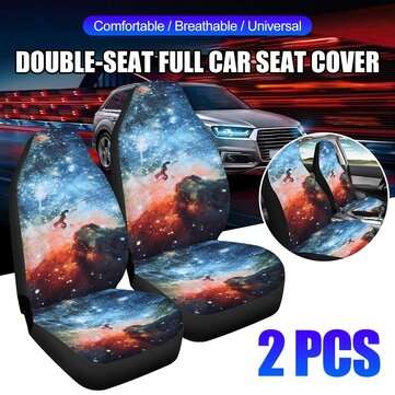 Single Front Car Seat Cover Protector Starry Printed Cushion (TYPE: #4)