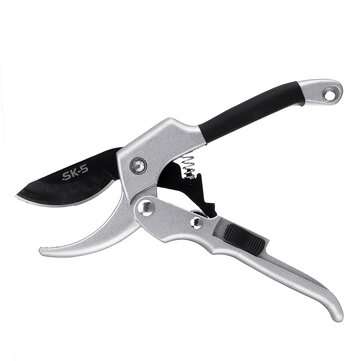 SK5 Steel Professional Pruning Shear Plant Scissor Garden Pruner Secateurs Tool (COLOR: SILVER)