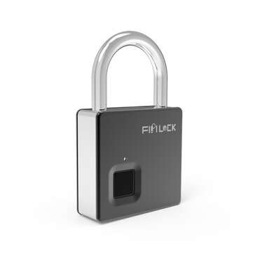 Smart Fingerprint Padlock Outdoor Travel Lock IP65 Waterproof Biometric Intellig... (COLOR1: SILVER)