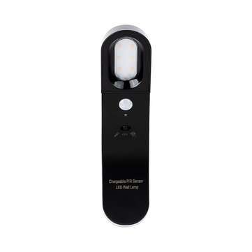 Smart Home PIR Sensor Bedside Lamp USB Charging Body Induction LED Small Night Li... (COLOR.: BLACK)