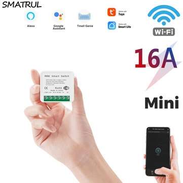 SMATRUL 16A 10A Smart Wifi Light Switch Dual Control Voice Remote Control Switch B... (CURRENT: 10A)