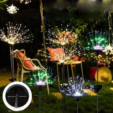 Solar Firework String Light 90/120/150 LED Lamp Outdoor... (COLOR.: WARMWHITE | LED QUANTITY: 90LED)