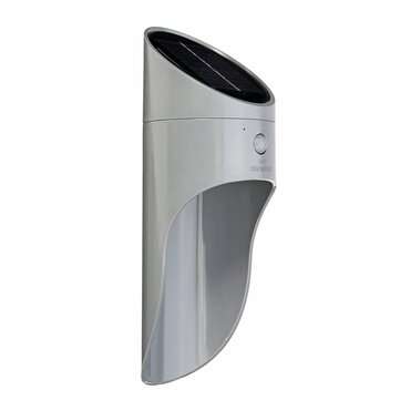 Solar Power 15 LED Microwave Radar Induction Sensor Wall Light ... (LIGHT: WARMLIGHT | COLOR.: GREY)