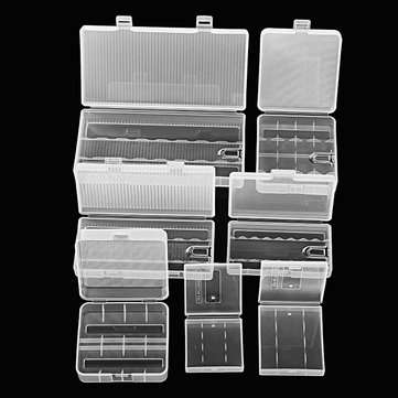 Soshine 7 in 1 Clear Battery Storage Protective Case Box Organizer