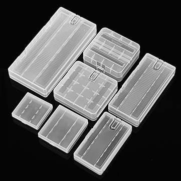 Soshine 7 in 1 Clear Battery Storage Protective Case Box Organizer