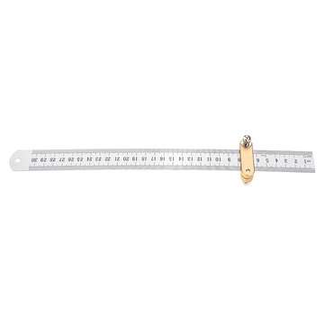 Steel Ruler Straightedge Locator Steel Ruler Limit Adjustment Positioning Block Woodworking Scribing
