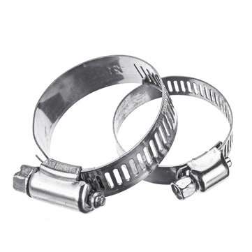 Suleve 60Pcs Fuel Injection Hose Line Clamp Stainless Steel Adjustable Worm Gear Clamp Assortment