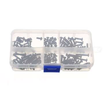 Suleve M3CH2 M3 Carbon Steel Allen Bolt 4-20mm Button Head Hex Socket Cap Screw Bolt Metric 120pc