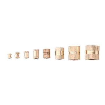 Suleve MXBN8 70Pcs M2/M2.5/M3/M4/M5/M6/M8/M10 Knurled Brass Round Female Thread Knurled Nuts Round I