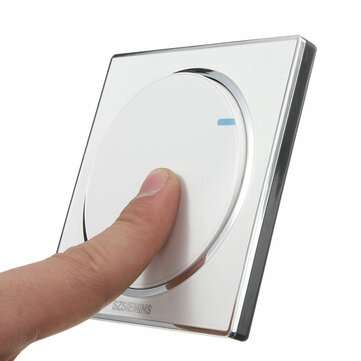 SZSIEMINS LED Wall Switch Panel 250V 10A - One Switch Single Control (COLOR.: WHITE)