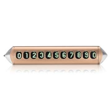 Temporary Parking Phone Number Card Plate Full Metal Tungsten Steel Safety Hammer ... (COLOR.: GOLD)