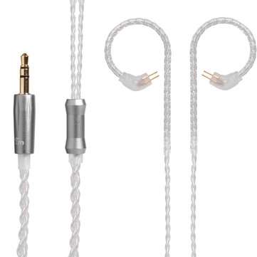 TRN Earphone Replacement Cable Upgraded Silver Plated Cable Use For TRN V10 KZ ZS6 ZS5... (MODEL: A)