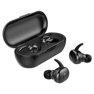 True Wireless Earbuds bluetooth 5.0 Earphone Binaural Call Stereo Waterproof TWS ... (COLOR.: BLACK)