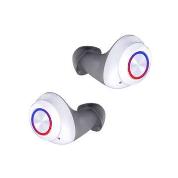 True Wireless In-ear Earbuds bluetooth 5.0 Bilateral Stereo IPX6 Waterproof Earph... (COLOR.: WHITE)