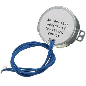 Turntable Synchronous Motor  Robust 50/60Hz AC100-127V 4W 15-18RPM