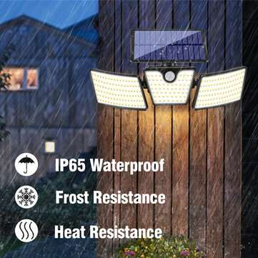 T-SUN Solar Wall Light Solar 265LED Light Outdoor Super Bright Solar Lamp IP65 Waterproof Motion Sen