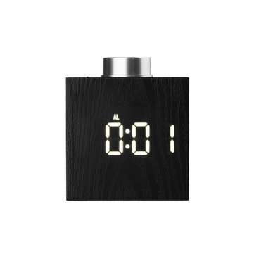 TS-T13 Wooden Grain LED Knob Digital  Electronic Creative Thermometer Hygrometer ... (COLOR.: WHITE)