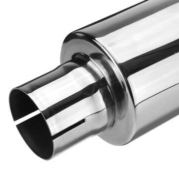 Universal 2.25`` ID 19`` Long Resonator Exhaust Muffler Silencer Stainless Steel