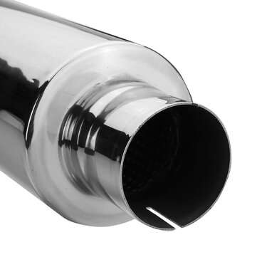 Universal 2.25`` ID 19`` Long Resonator Exhaust Muffler Silencer Stainless Steel