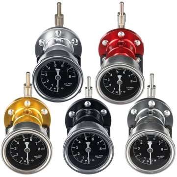 Universal Adjustable Aluminum Auto Pressure Regulator Pressure Gauge Tools Kit (COLOR.: TITANIUM)