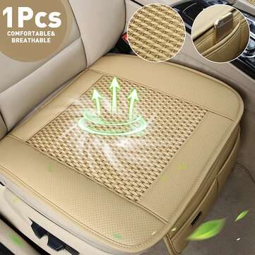 Universal Breathable & Cool Cushion Nano Rattan Fabric Car Seat Cushion Summer (COLOR.: BEIGE)