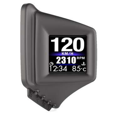 Universal Car Digital A-pillar HUD Head Up Display Intelligent OBD + GPS Dual System Smart Gauge Met