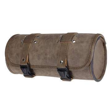 Universal Motorcycle Front Fork Tool Bag Saddlebags Storage Luggage Roll Barrel Pouch Leather For Ha