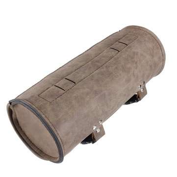 Universal Motorcycle Front Fork Tool Bag Saddlebags Storage Luggage Roll Barrel Pouch Leather For Ha
