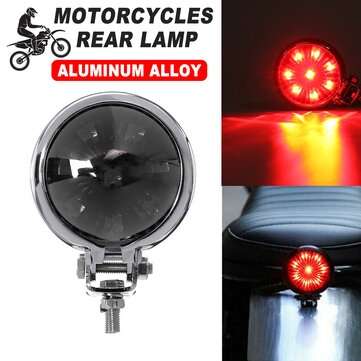 Universally Motorcycles Rear Lamp Aluminum Alloy LED Retro Signal Lamp (COLOR: BLACK)