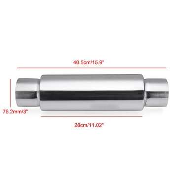 Universal Turbo Exhaust Muffler Resonator 304 Stainless Steel 3 Inch Inelt 3 Inch Outlet