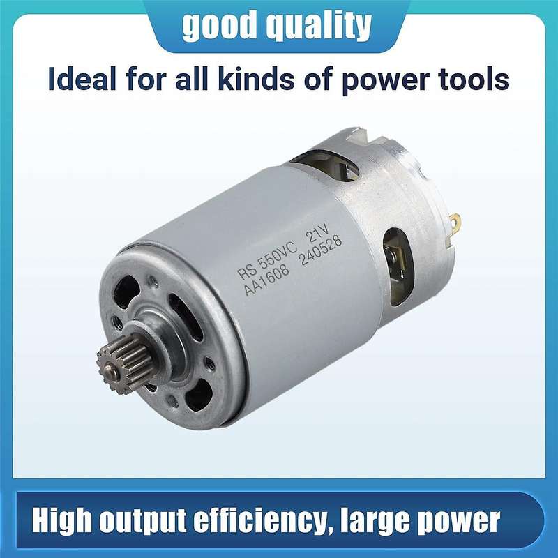 21V RS550 DC Motor 14Teeth 9.5mm Gear for Mini Chain Saw Electric Motor Engine Drill Rechargeable Po