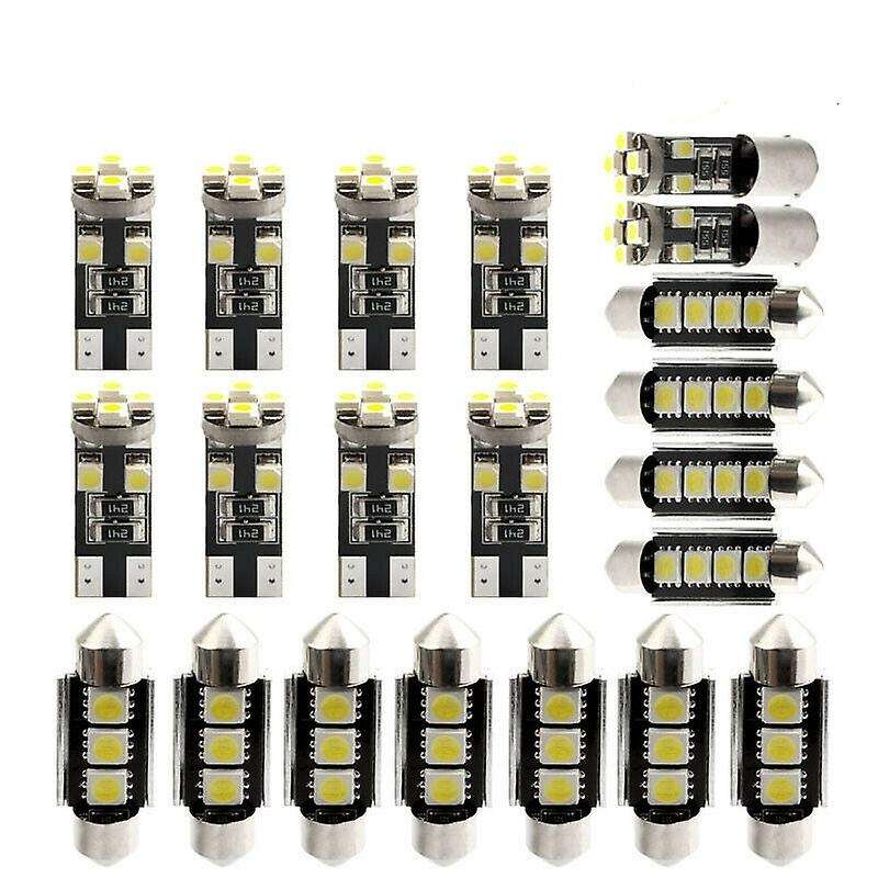21X Interior LED Reading Dome Light T10 BA9S 5050 Cool White Bulb Bright Replace