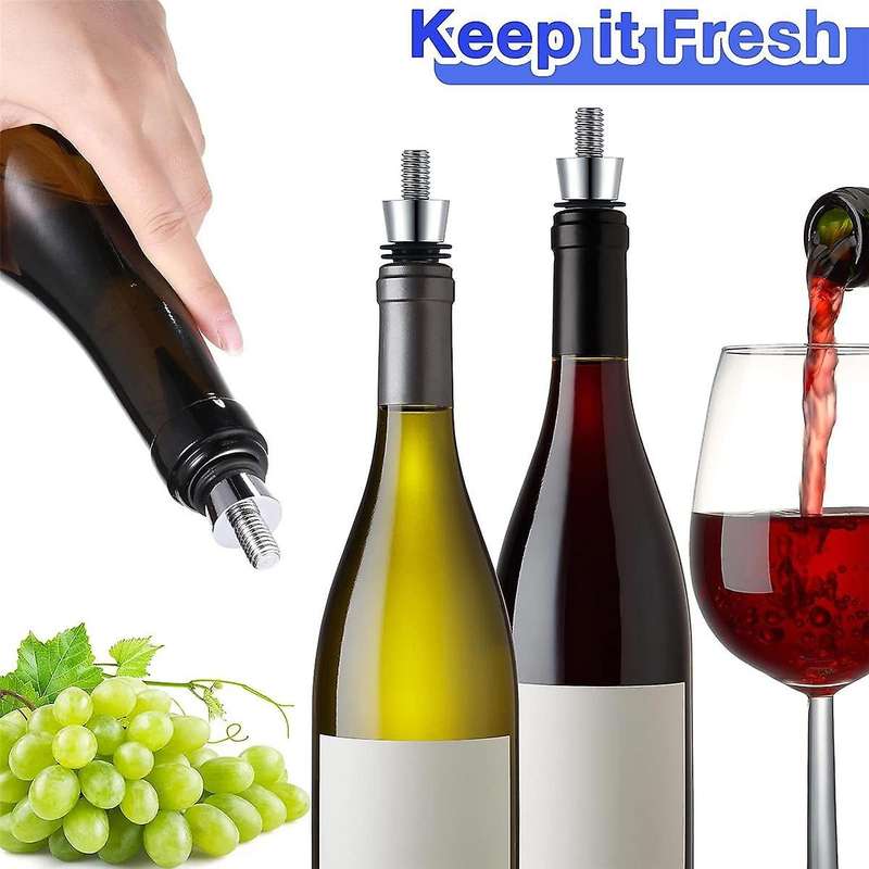 21pcs Bottle Stopper Zinc Alloy Wine Bottle Stopper Kits Ring Wine Topper Reusable Wine Corks Bottle