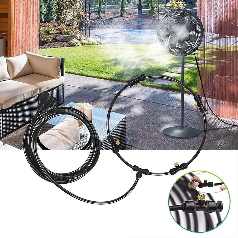 22 Inches Summer Cooling Fan Kit, Water Fan Kit, Suitable for Gardens, Swimming Pools, Yards