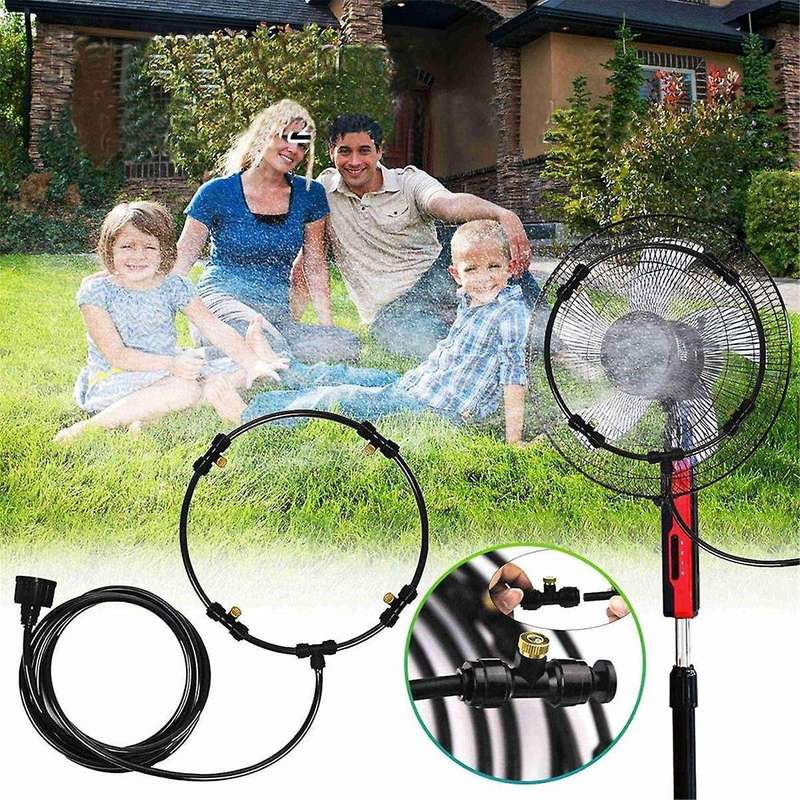 22 Inches Summer Cooling Fan Kit, Water Fan Kit, Suitable for Gardens, Swimming Pools, Yards
