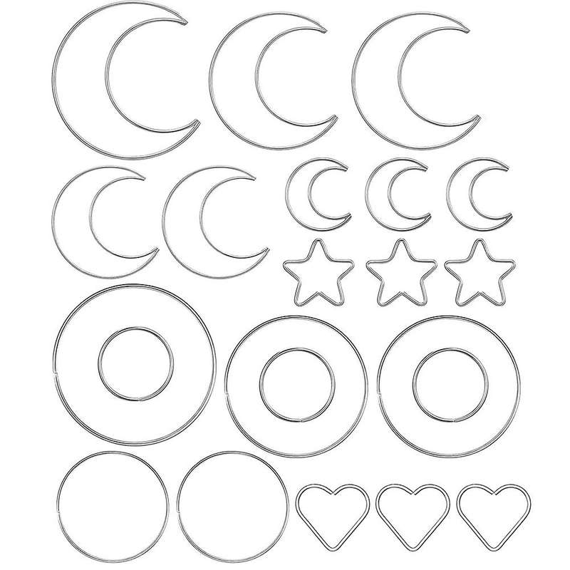 22 Pieces of Dream Catcher Ring Metal Hoop DIY Handicraft Dream Catcher Home Wall Hanging Ring Wreat
