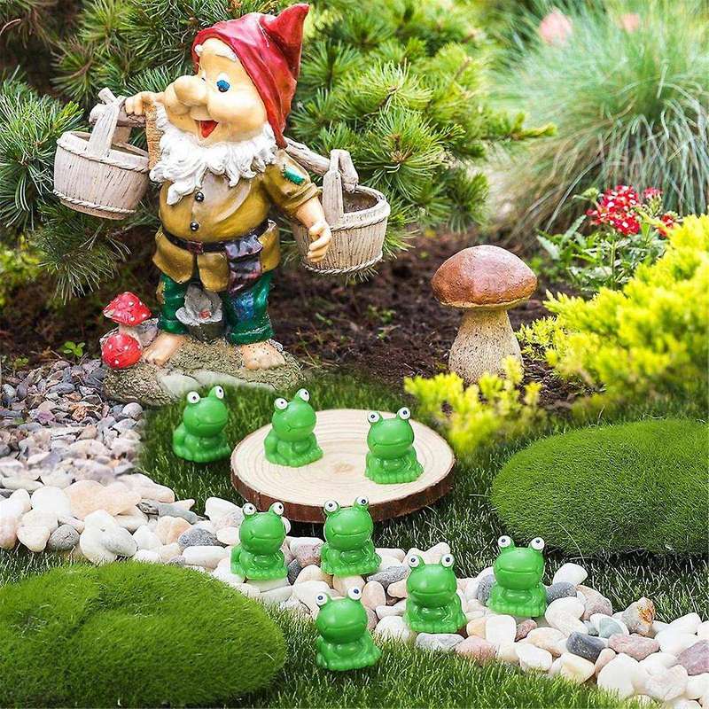 220 Pcs Mini Resin Frogs Miniature Tiny Figurines Tiny Frogs for Garden Moss Landscape DIY Craft Acc
