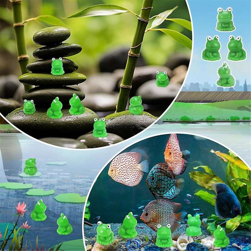 220 Pcs Mini Resin Frogs Miniature Tiny Figurines Tiny Frogs for Garden Moss Landscape DIY Craft Acc