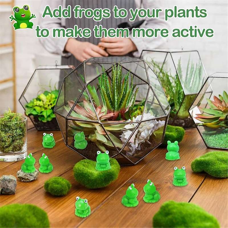 220 Pcs Mini Resin Frogs Miniature Tiny Figurines Tiny Frogs for Garden Moss Landscape DIY Craft Acc
