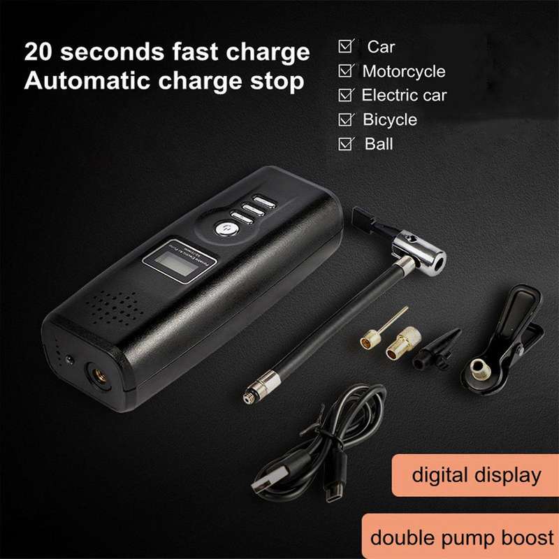 2200MA Portable Car Lithium Battery Air Pump Intelligent Wireless Digital Display Tire Air Pump Phon