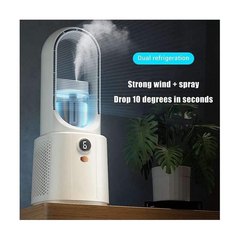 2200mah Summer Air Humidification Bladeless Fan Air Circulation Fan Portable Silent Fan High Wind Po
