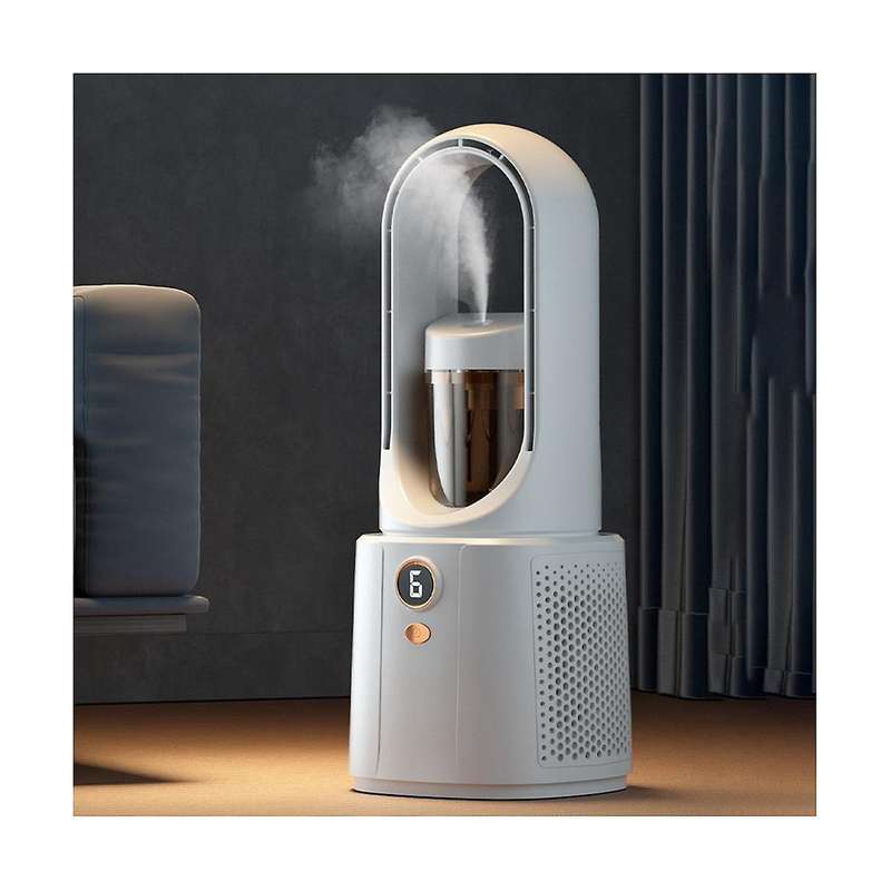 2200mah Summer Air Humidification Bladeless Fan Air Circulation Fan Portable Silent Fan High Wind Po
