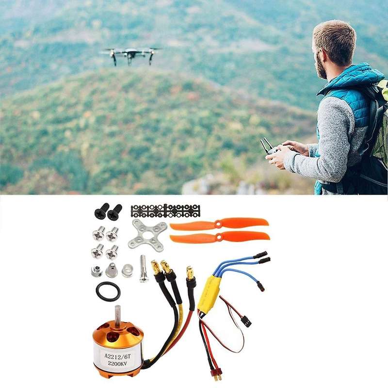 2212 2200kv Motor+30a Esc+6035 Propeller+propeller Protector Electric Motor Kit for Rc Airplane Mot