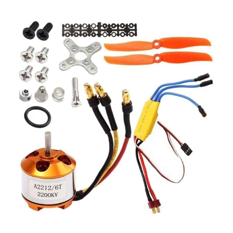 2212 2200kv Motor+30a Esc+6035 Propeller+propeller Protector Electric Motor Kit for Rc Airplane Mot