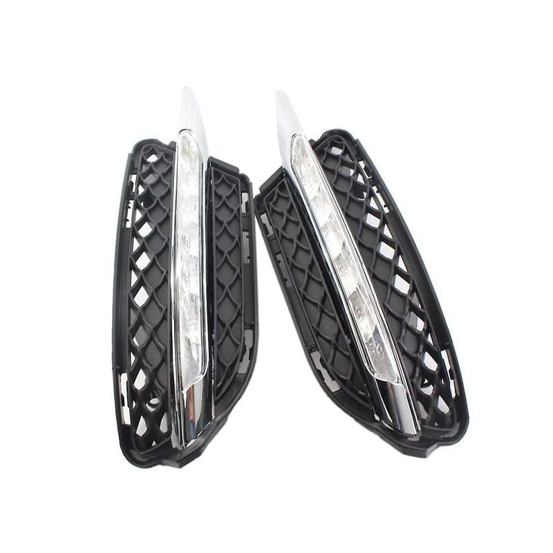 2218201756 2218201856 Fog Light Grille with Light Led Daytime Running Light Grille Kit for S-class W