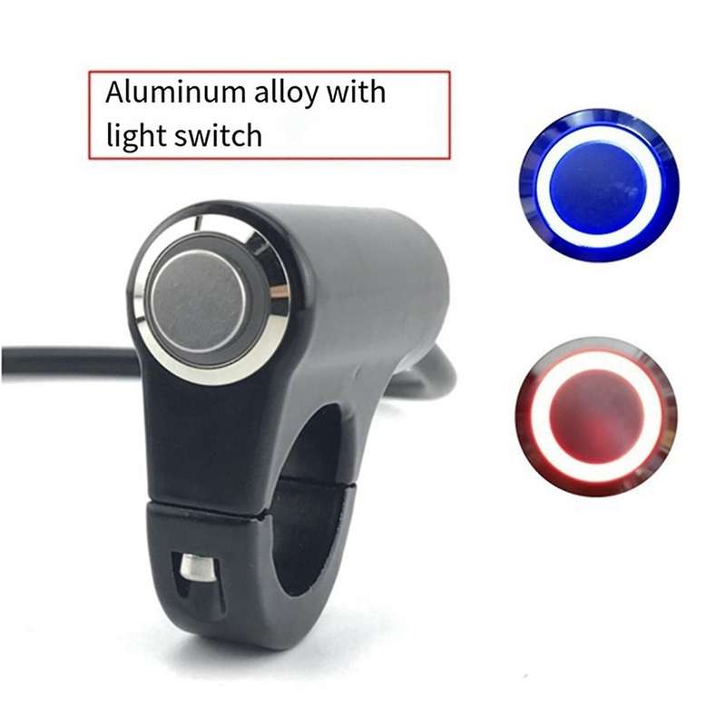 22mm Motorcycle Headlight Handlebar Switch Push Button Connector for Electronic Bike Motorbike