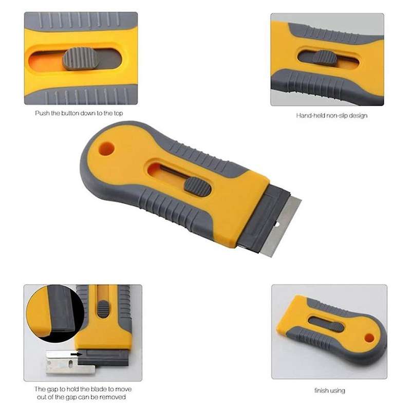 22-piece Sticker Decal Label Glue Residue Cleaning Tool Mini Scraper Blade Combination Dressing