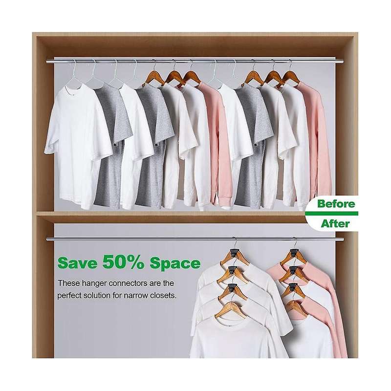22pcs Space Saving Closet Storage Shelves Hanger Extender for Heavy Duty Cascading Connection Hook