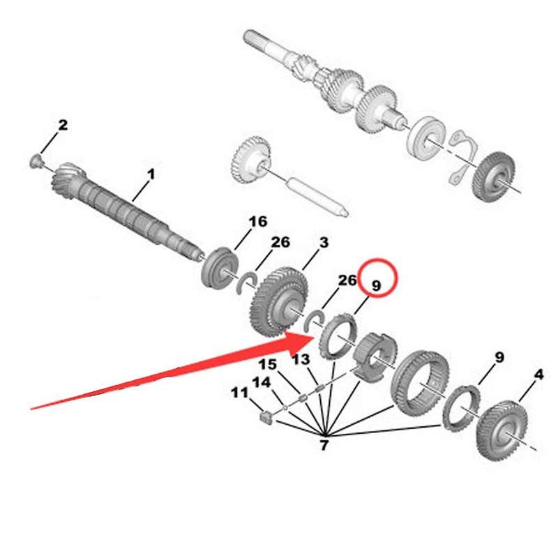 232407 Synchronous Ring Compatible 206 207 301 Compatible C2 C3 Mechanical Gearbox Synchronizer Bush