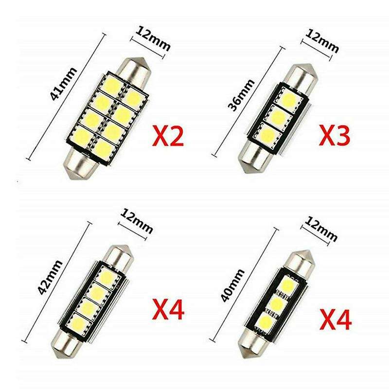 23pcs Led Car Interior Light Dome Trunk Map License Plate Lamp Bulb Kit